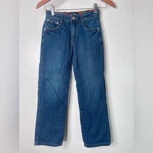 Jeans Fille Mini Boden Taille 8 Ans - Coupe Droite, Couleur Bleu, Occasion Très Bon état